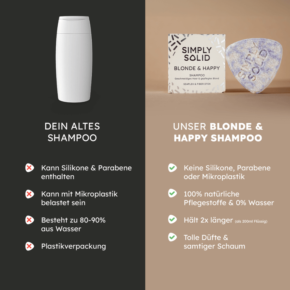 Blonde & Happy Shampoo-Solid für das Haar