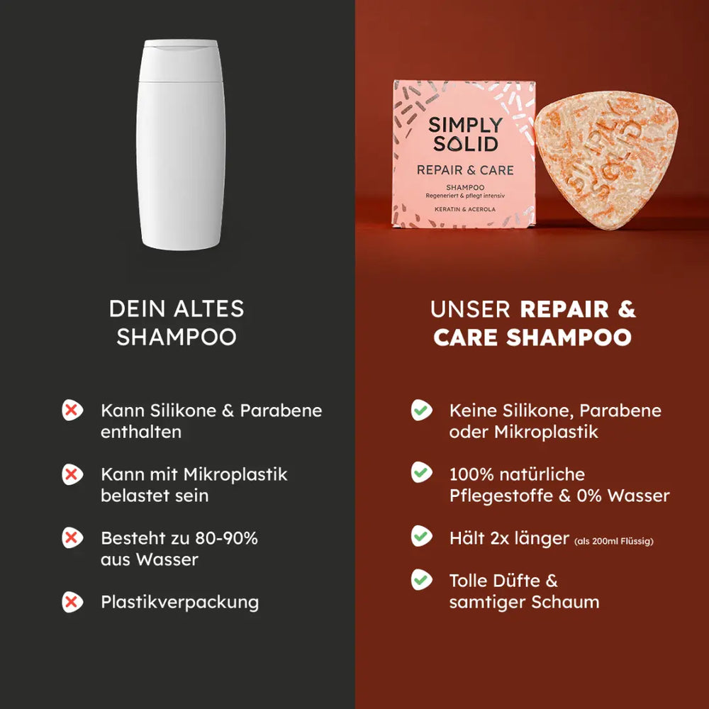 Repair & Care Shampoo-Solid für das Haar